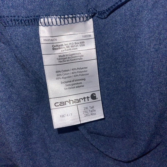 HP🎉🎉🎉NWT Carhartt Big and Tall Pocket Logo Tee - Picture 3 of 6